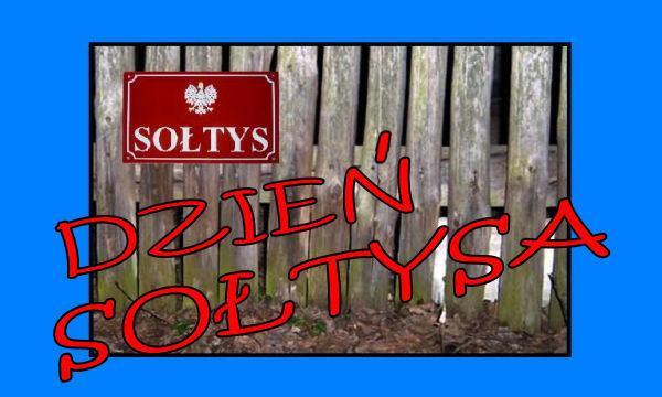 Niebieska kartka z napisem dzień sołtysa